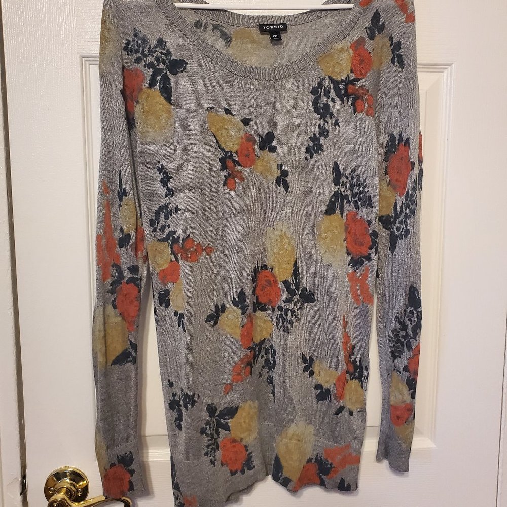 Torrid Lightweight Floral Sweater